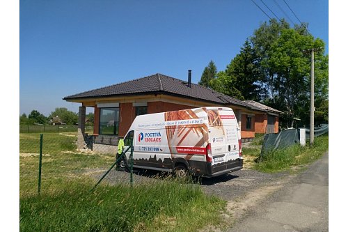Zateplení stropu novostavby rodinného domu v Rumburku